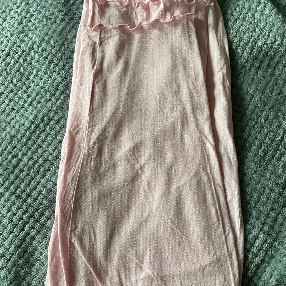 Pink Ruffled Pajama Pants